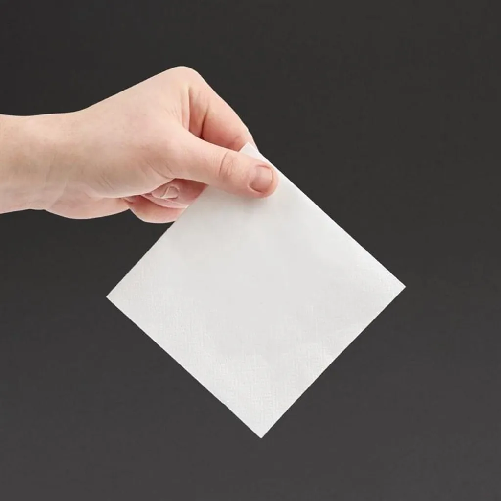 Serviettes blanches Fiesta 24cm recyclables : Évitez les ruptures