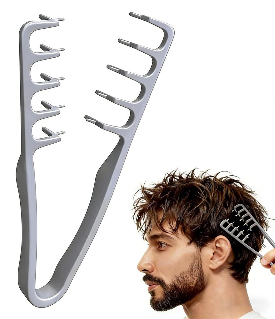 Lockenkamm Textur Kamm,Haarzange Texturkamm Texture Comb Styling Kamm Roots Volume Tool für Die Haarwurzeln Mit Ponyansatz Pflegen,Lifting Haarwur...