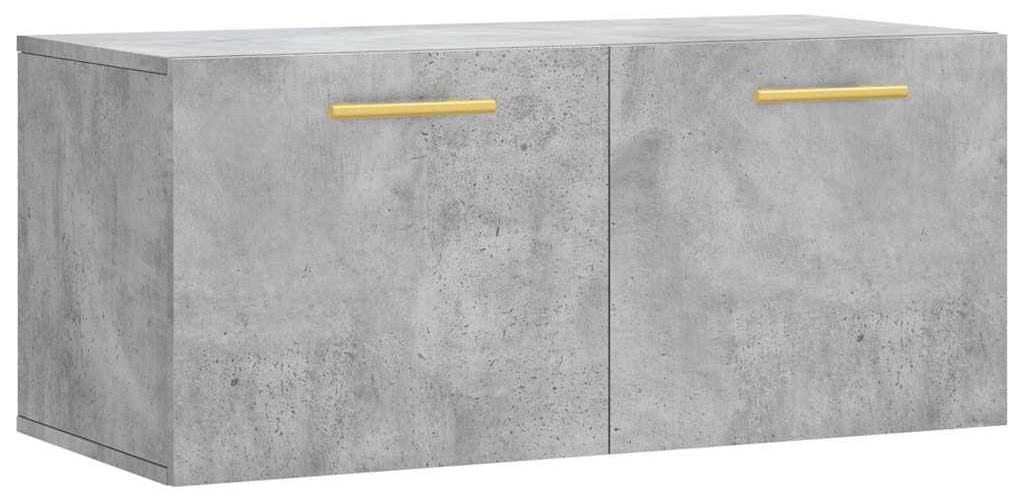 vidaXL Wandschrank Betongrau 80x36,5x35 cm Holzwerkstoff
