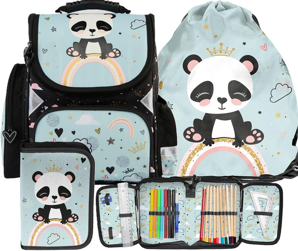 PANDA školská taška Ergonomická 3-dielna školská taška Obrázok produktu 