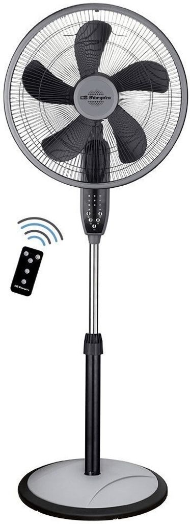 Orbegozo SF 0246, Haushalts-Lamellenlüfter, Schwarz, Flur, Tisch, 40 cm, 80°, 7,5 h