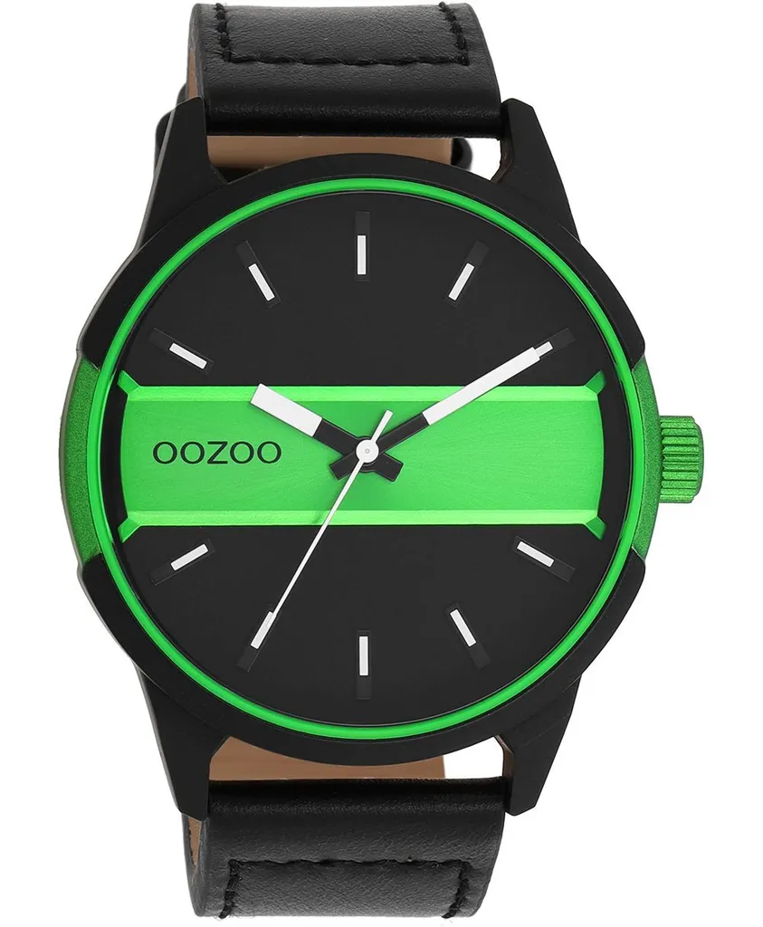 Oozoo Orologio UOC11234 Pelle Nera - Eleganza Maschile OOZOO Timepieces