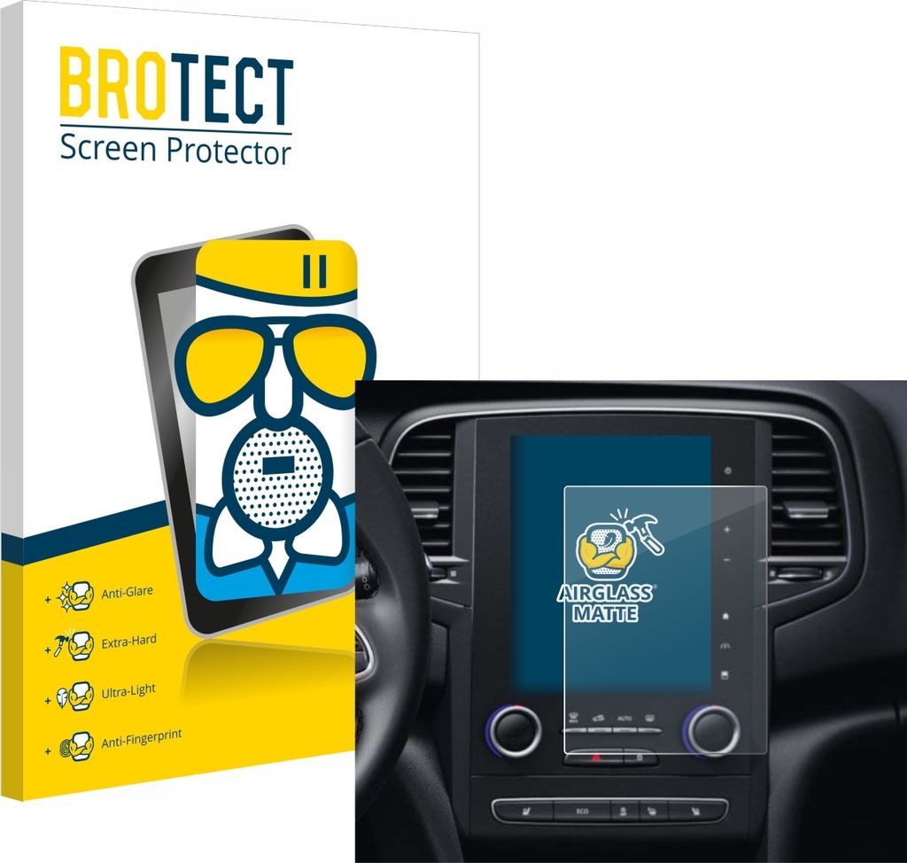 BROTECT Entspiegelungs Schutzglas für Renault Scenic IV RLINK-2 2018 Schutzfolie Panzer Folie Glas Display Schutz matt