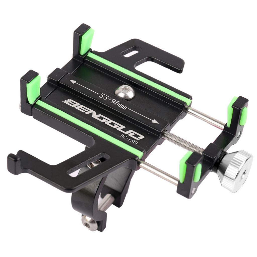 Fahrrad-Telefonhalter, Schraubmontage, verstellbarer Knopf, rutschfest, stoßfest, Aluminiumlegierung, Befestigung von Telefonen, universeller Lenk...