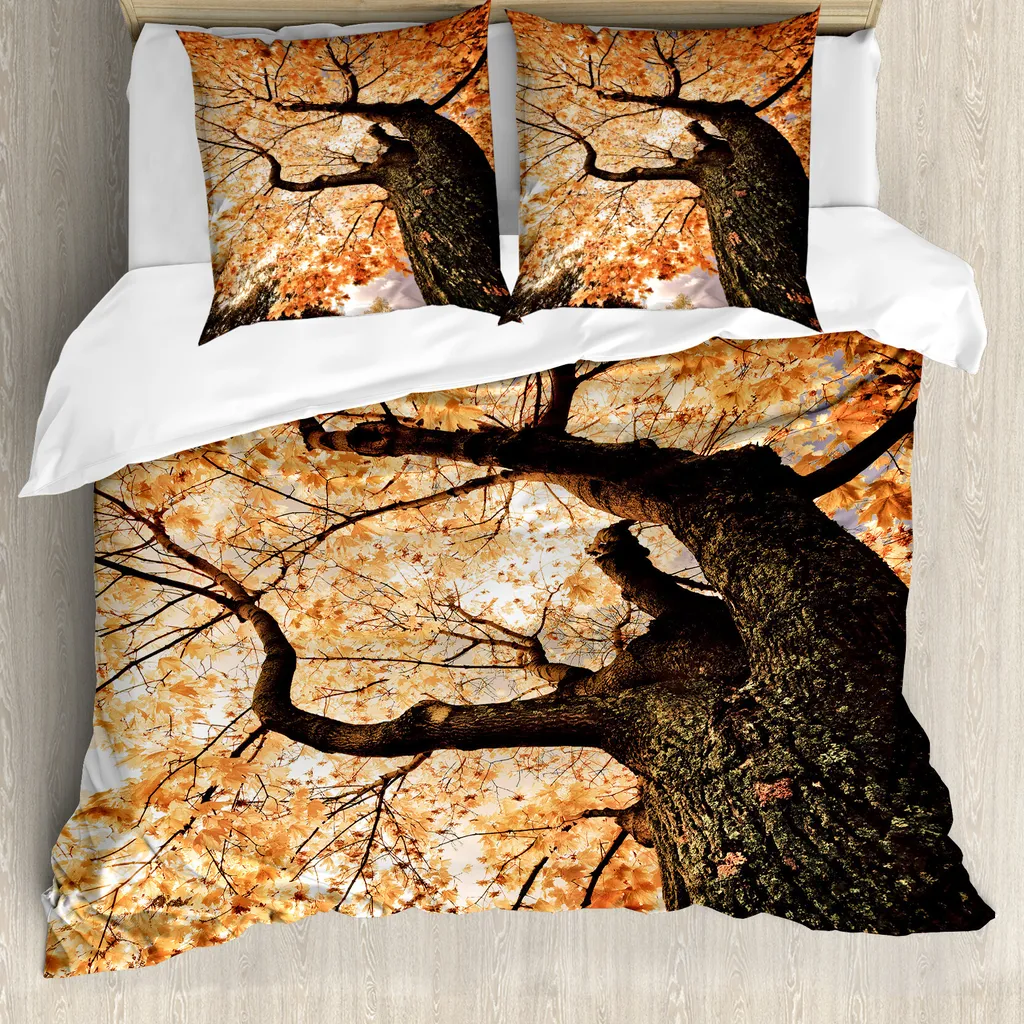 Copripiumino ABAKUHAUS Wald 155x220 Antiacaro - Bosco d'Autunno