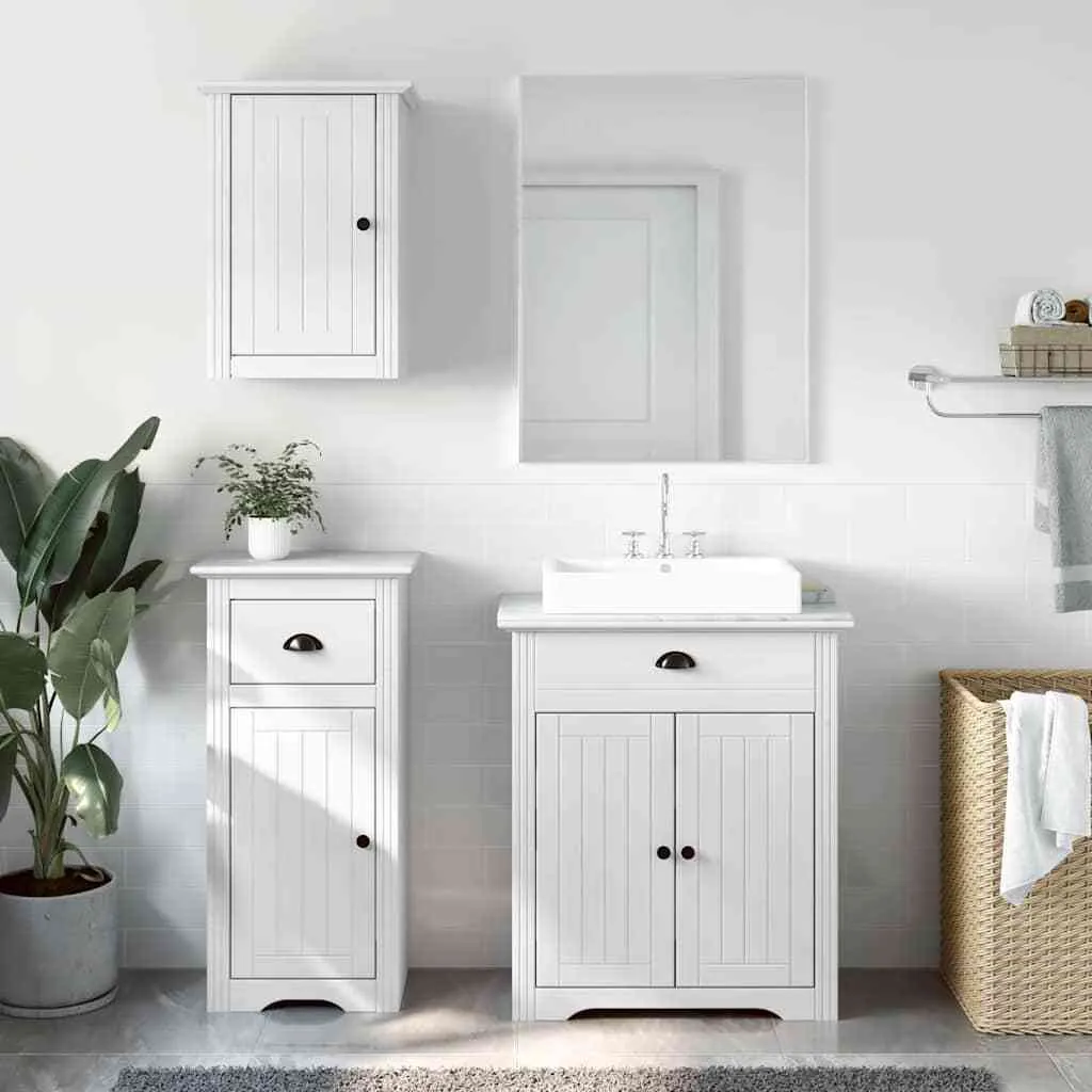 Aménagez votre salle de bains avec l'ensemble 3 pièces BODO blanc bois