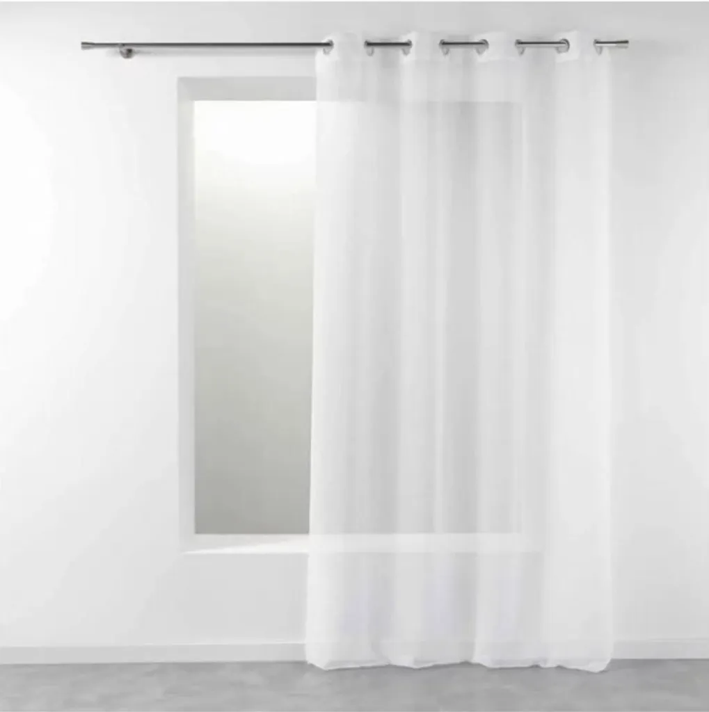 Rideau Blanc 140x240 cm Anti-Regard - Solution Finition Fenêtre Facile