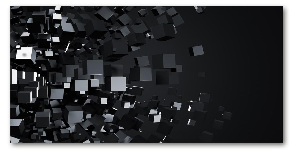 Tulup Küchenrückwand Spritzschutz aus Glas -100x50 -Spritzschutz auf gehärtetes GlasDeko Kunst 3D-Abstraktion