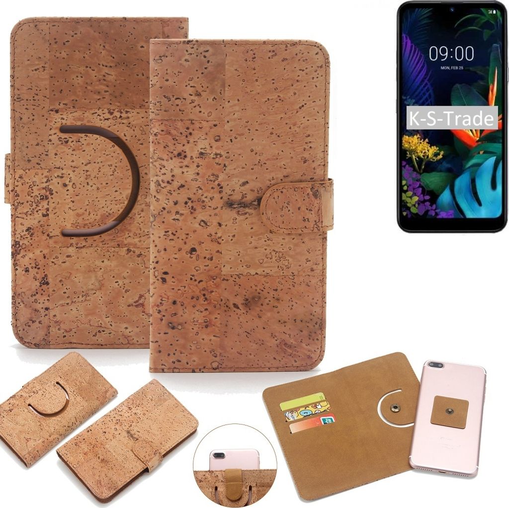 K-S-Trade Handy-Hülle Schutz-Hülle kompatibel mit LG Electronics K50 Handyhülle Schutzhülle Korkhülle Kork-Hülle 1x
