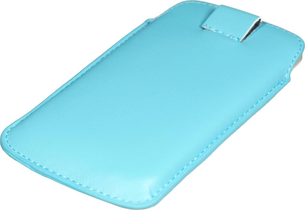 PhoneNatic Kunst-Lederhülle kompatibel mit LG Optimus 4X HD P880 - Tasche hellblau + 2 Schutzfolien