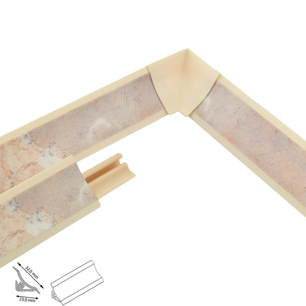 Listello da cucina Listello terminale 1,5 m 23 mm Piano di Immagine del prodotto 
