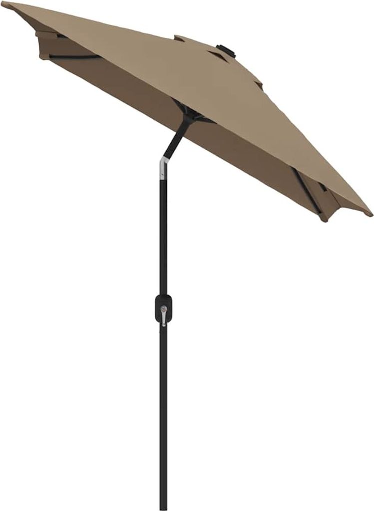 vidaXL Parasol z metalowym słupkiem 300x200 cm Taupe Zdjęcie produktu 