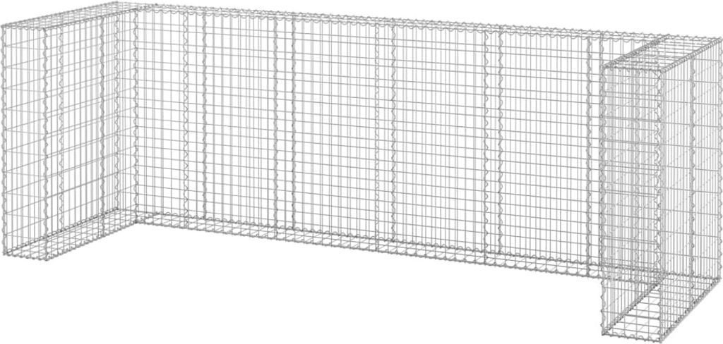 vidaXL Gabionenwand für Mülltonnen Verzinkter Stahl Produktbild 