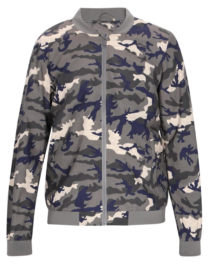 Herren Bomberjacke mit Stehkragen und praktischen Taschen, regulärer Schnitt, Blau, Größe S