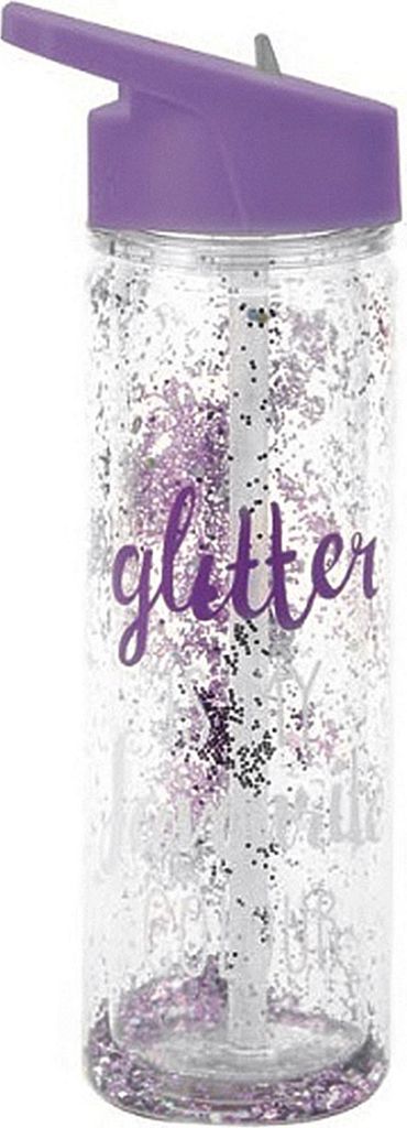 Smash Trinkflasche Glitter doppelwandig 500 ml violett