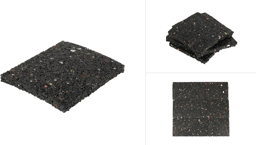Cale de lambourde en caoutchouc 10 x 10 cm - Support terrasse 150 pcs