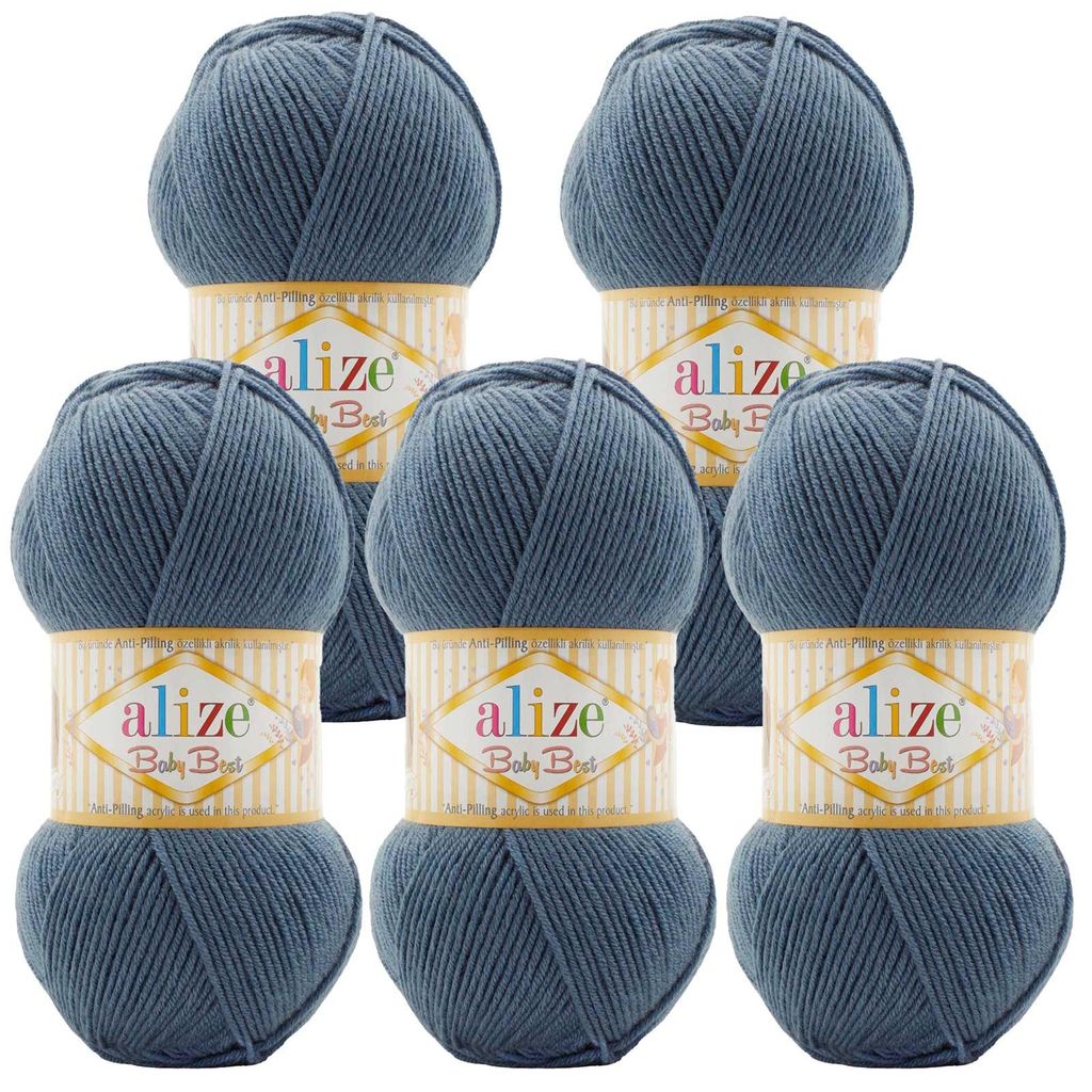 500g Alize Baby Best stahlblau
