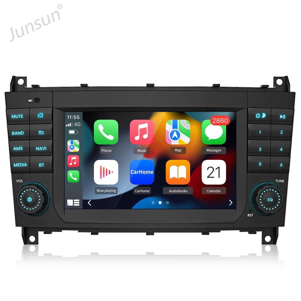 2+32G carplay Android13 Für Mercedes Benz C-Klasse W203 NAVI GPS Autoradio DAB+ RDS SWC BT WIFI FM USB