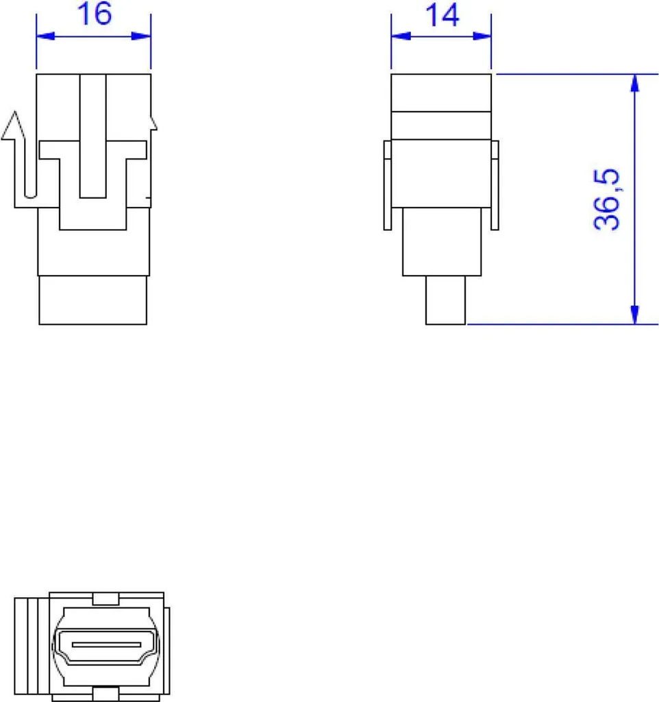 Bachmann Custom Module HDMI 2.0 Keystone 918.0411 Bianco 4K
