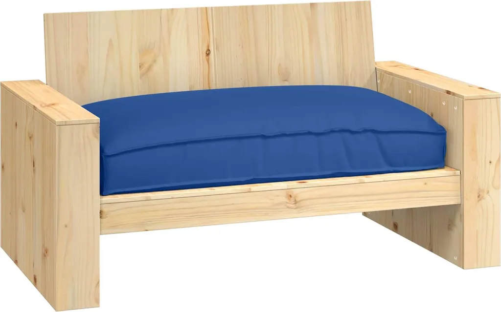 vidaXL Coussin Bleu Royal 120x80x12 cm en Tissu Oxford pour Palette