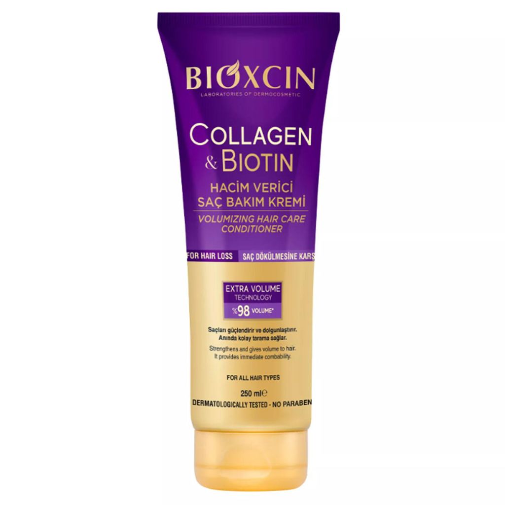 Bioxcin COLLAGEN & BIOTIN Volumen Haarspülung 250ml – Kräftigender Conditioner für feines, dünnes Haar – Haarverdickung & Fülle dank Hydro...