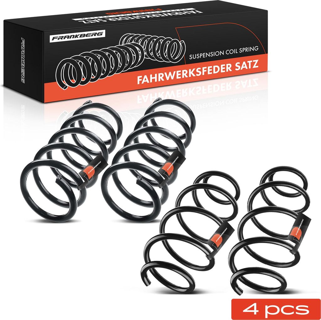 Frankberg 4x Fahrwerksfeder Vorne Hinten für Ford Mondeo IV Turnier BA7 1.8L-2.5L