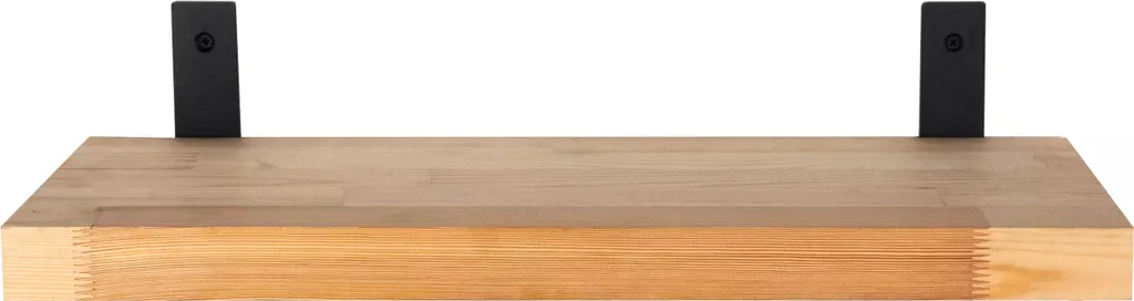Grande étagère en bois massif 100x25 cm avec fixations en métal design