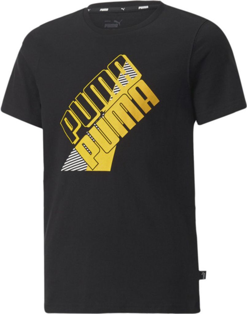 Puma Power Logo Tee B PUMA BLACK-TANGERINE 110
