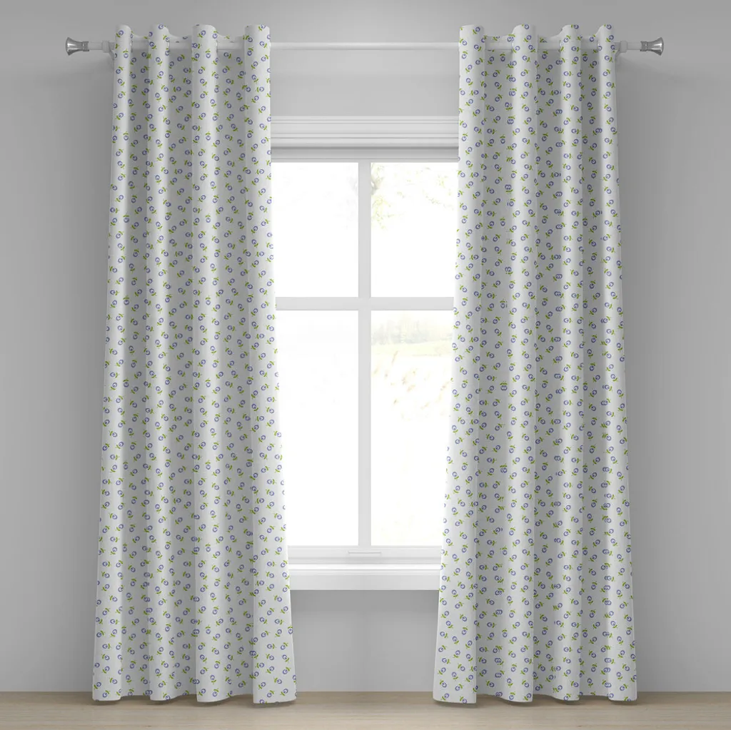 Rideau design abstrait vintage en tissu durable 280x175 cm bleu violet