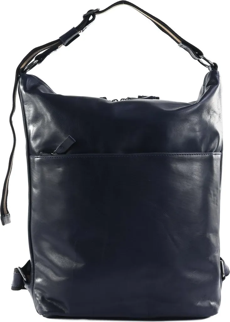 Sac à Dos Cuir Bleu Marine HAROLD'S Caugio avec Bandoulière Ajustable