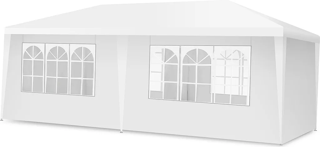 Pavillon de jardin 3x6m anti-UV pliable avec 4 côtés et sac de transport