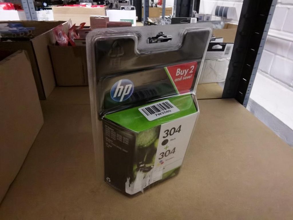 HP 304 2er-Pack Schwarz/Cyan/Magenta/Gelb Original Produktbild 