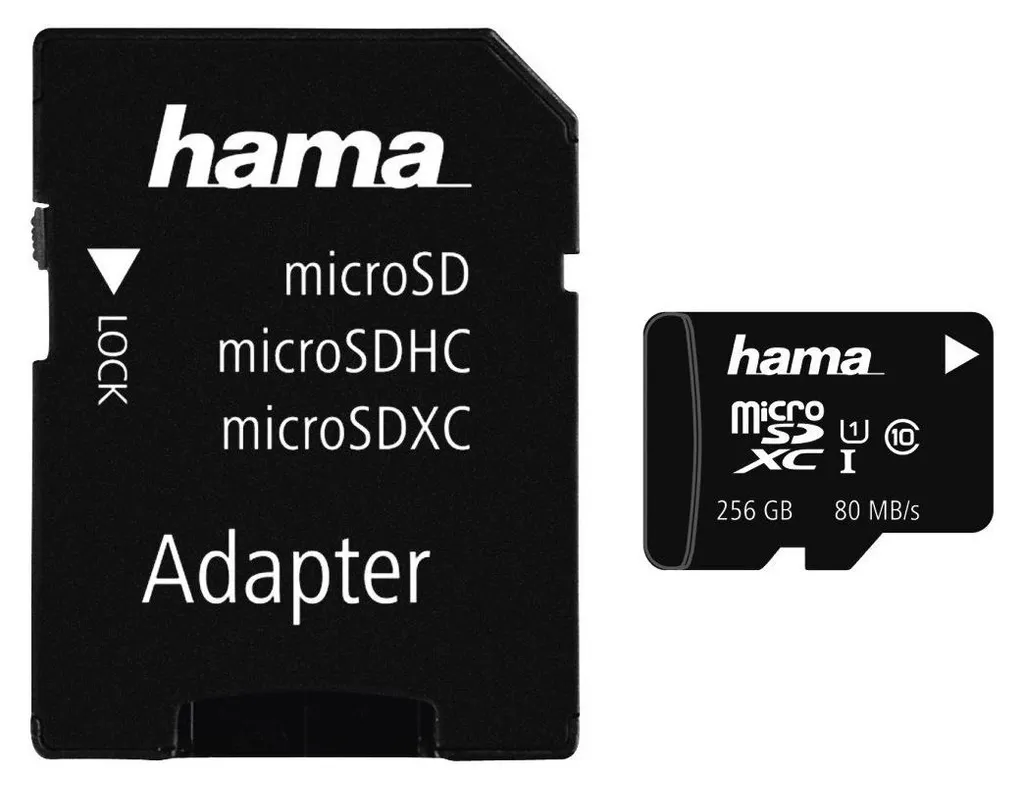 Carte mémoire microSDXC 256 Go Hama UHS-I pour extension stockage