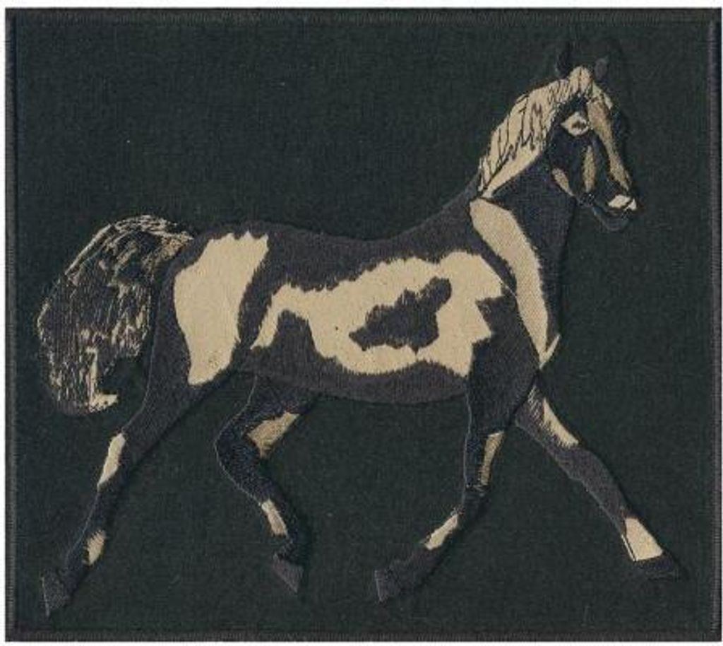 Aufnäher Patches Applikation - braunes Pferd Hengst - 07317 Gr. ca. 23 x 20 cm