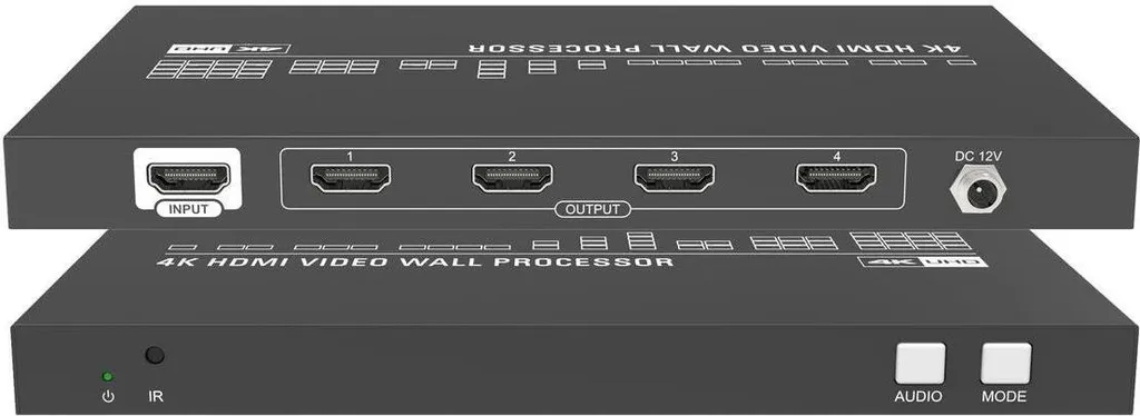 Solution Video Wall 1x4 pour affichage en magasin et régie vidéo modèle VLVW1X4