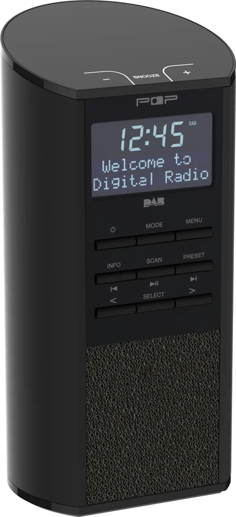Radio Digitale SAHAGA POPTUBE DAB+ FM Bluetooth 4W Noir avec Télécommande