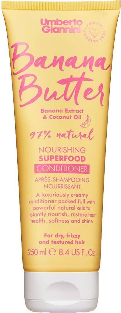 Umberto Giannini Banana Butter Nourishing Superfood Conditioner Vegan Cruelty Free Moisturising Formula 250ml