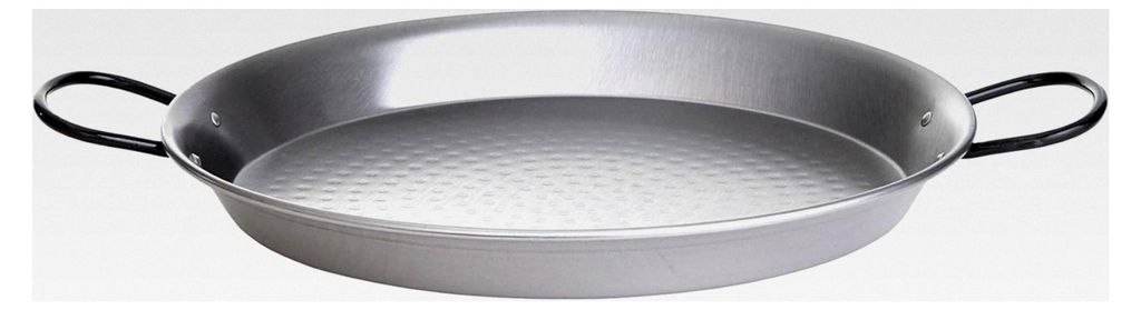 Paella-Pfanne aus poliertem Stahl, Durchmesser 28 cm