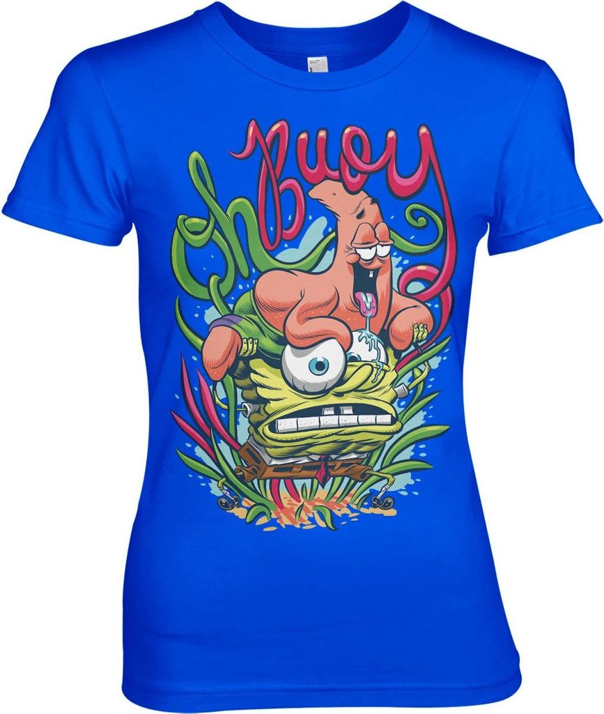SpongeBob Oh Boy Girly Tee - Small - Blue