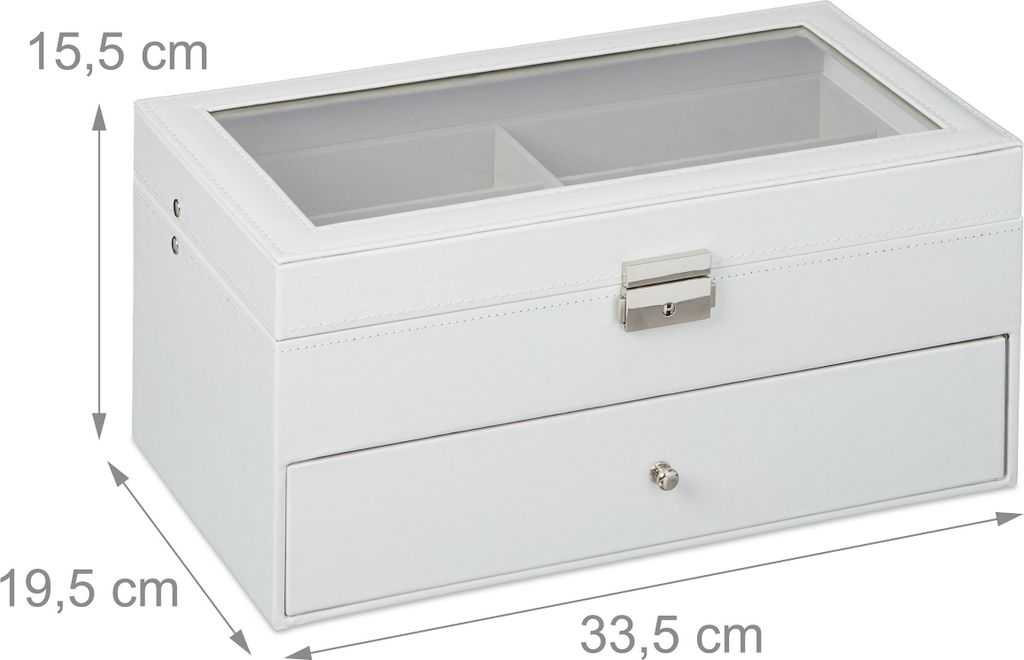 relaxačná krabička na okuliare biela 33,5 x 19,5 x 15,5 cm Obrázok produktu 4