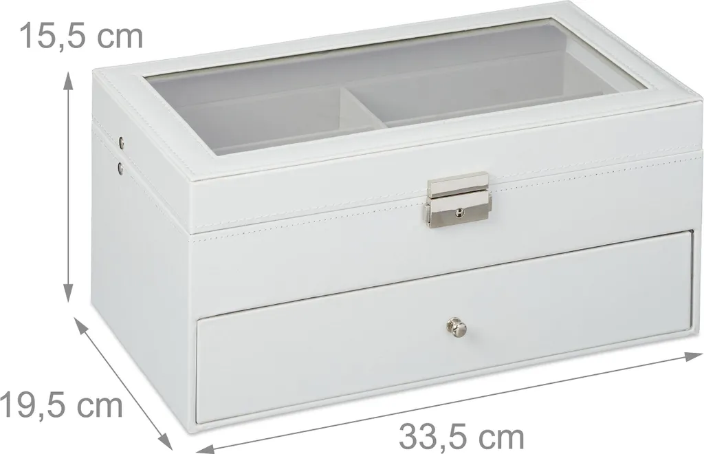 Coffret de rangement lunettes à 12 compartiments et doublure velours