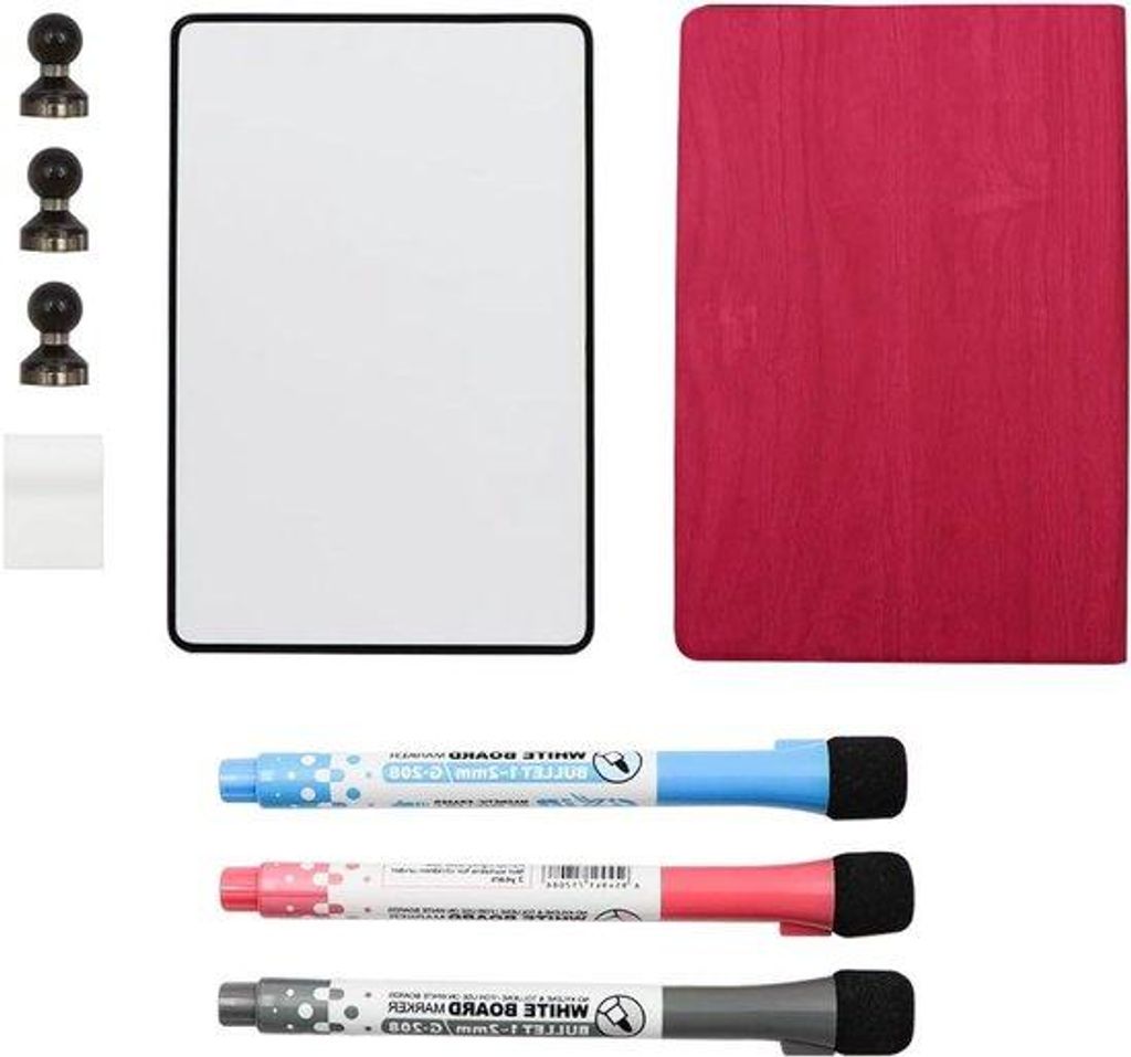 Magnetisch Mini Whiteboard A4 Büro 19x30cm weiß
