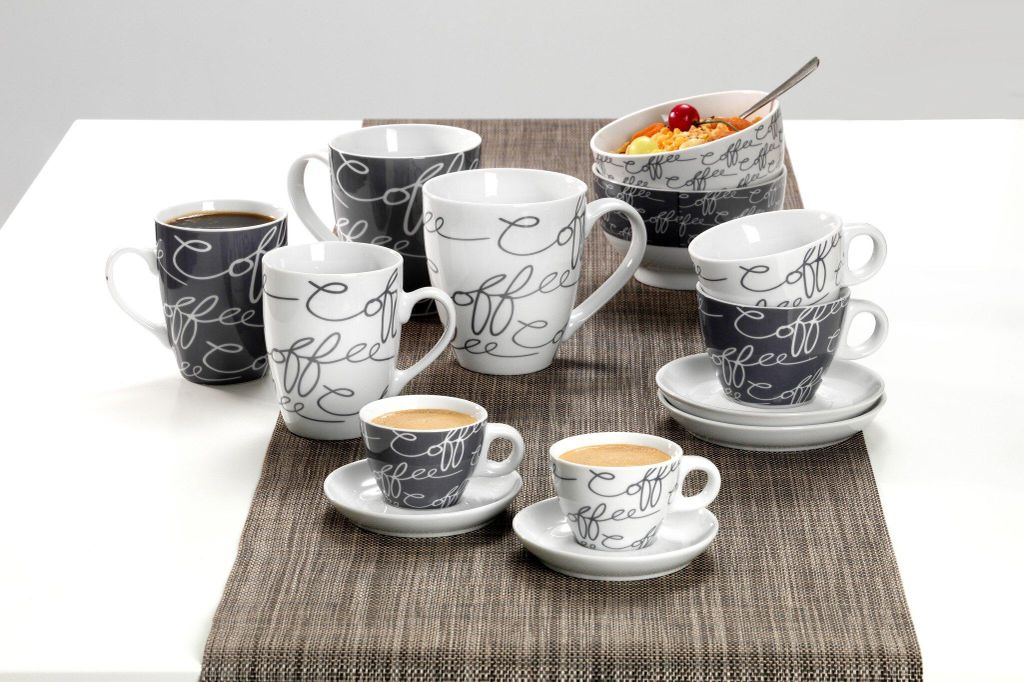 Jumbotasse 600ml 6er Set sortiert Cornello grey