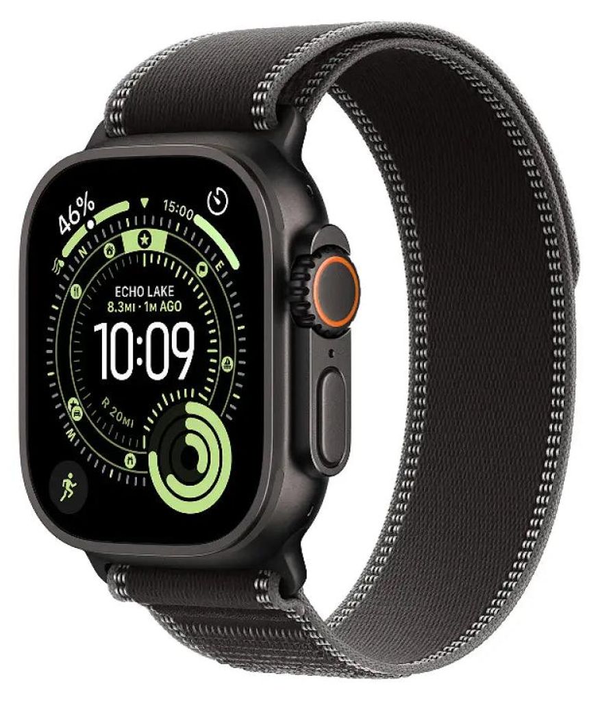 Apple Watch Ultra 3 Smartwatch 49mm Schwarz/Grau Trail Loop M/L mf1h4, 1.98