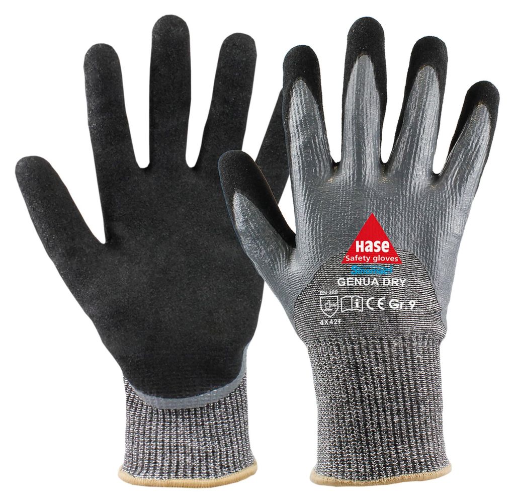 Hase Schnittschutzhandschuhe Genua Dry Größe 7, Dyneema 10 Stk
