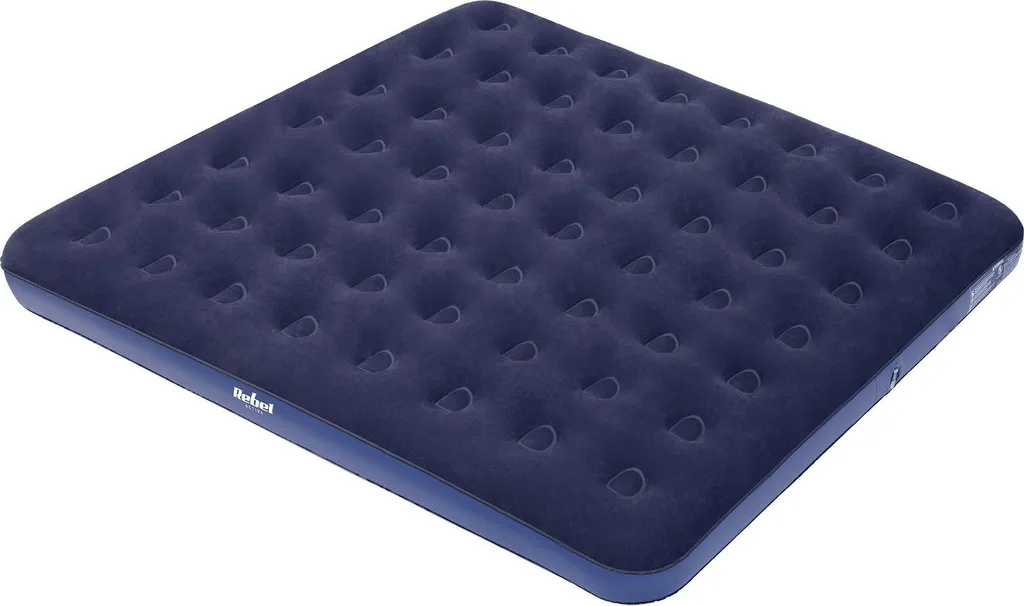 Matelas Gonflable 2 Personnes King Size Bleu pour Camping et Maison 22cm