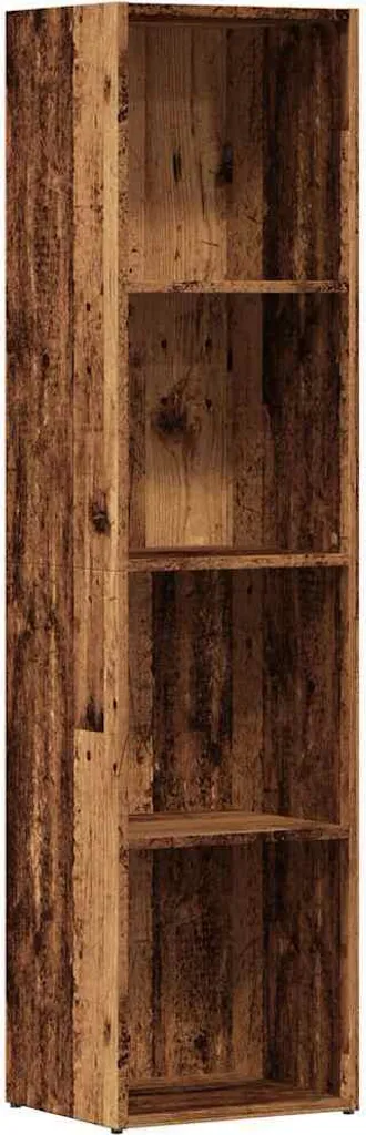 Bibliothèque étroite 143 cm bois d'ingénierie stable et élégante