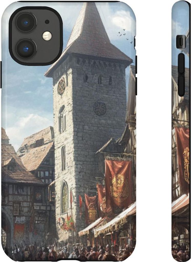 Mittelalterliche Dorfstraße – Hülle Kompatibel mit iPhone 11