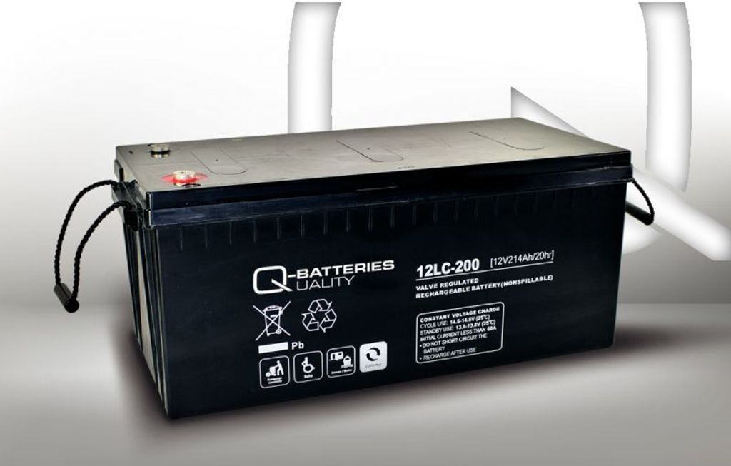 Q-Batteries 12LC-200 / 12V - 214Ah Blei Akku Zyklentyp AGM - Deep Cycle VRLA