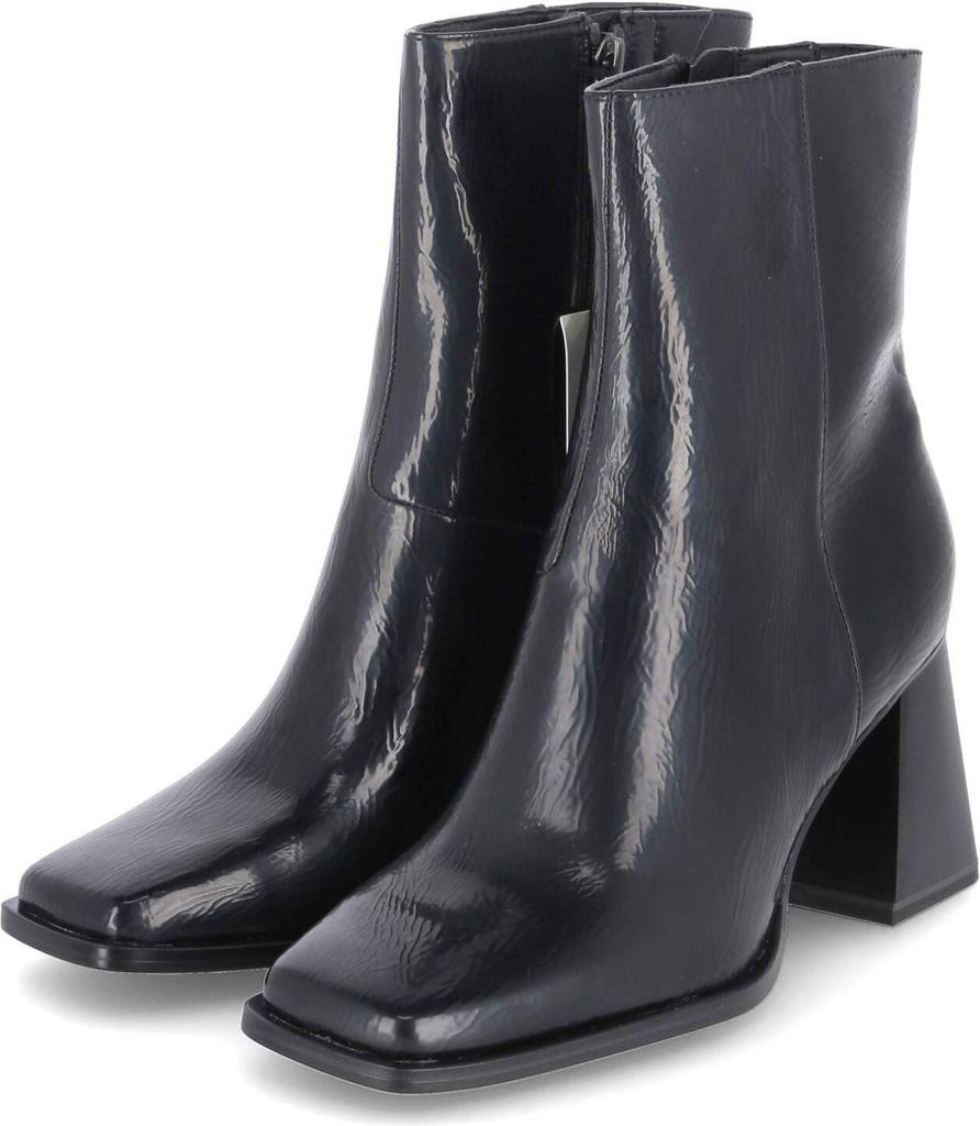 Tamaris Damen Stiefeletten Schwarz Kunstleder in Knautsch Größe: 39